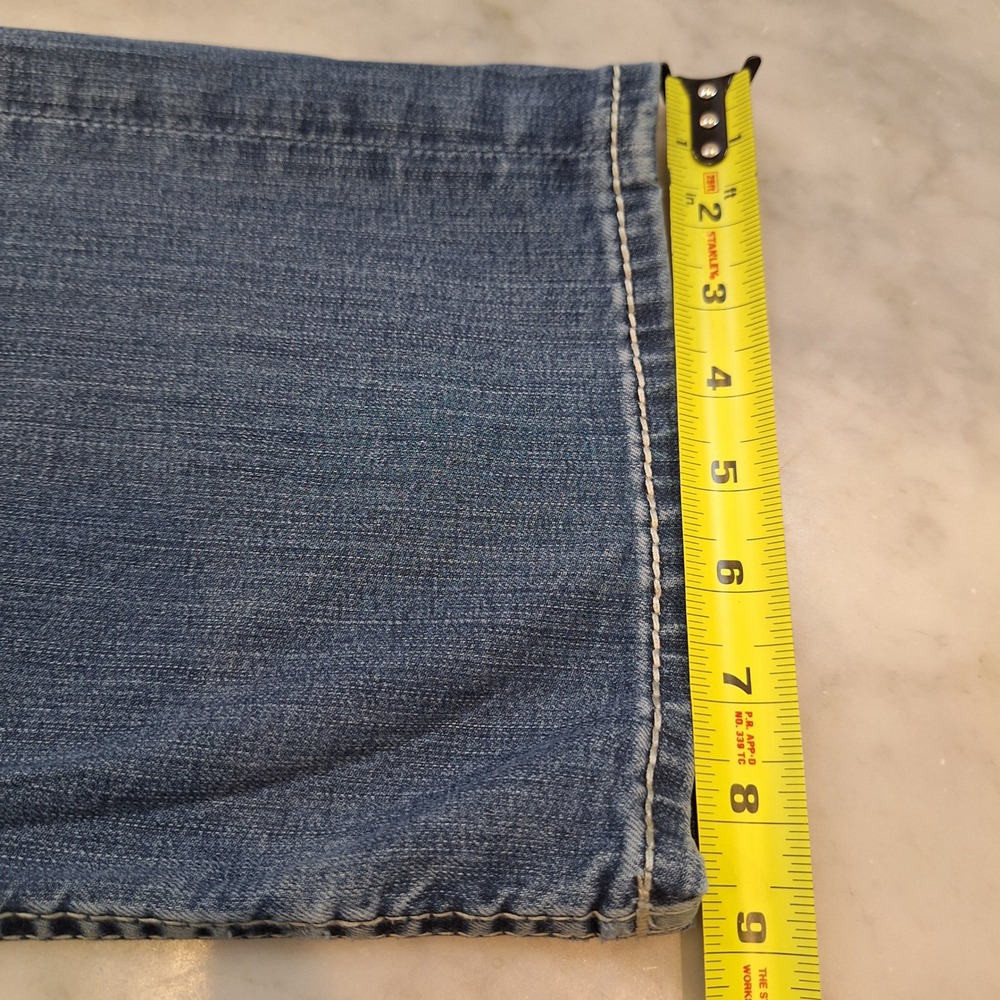 BKE Tyler Straight Leg Jeans‎ Mens 33R Medium Wash Contrast Stitch Denim Casual - Picture 5 of 11